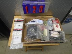 lot 120 image: Flat of misc Kawasaki parts. As shown.