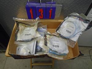 lot 131 image: Flat of friction wheel rubber for snow blowers. As shown.