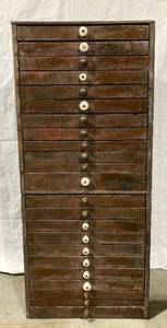 Antique Letterpress Cabinet