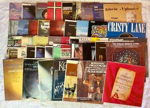 Vintage Religious Vinyl Records - 48 pcs