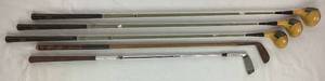 Vintage Grouping of 5 Golf Clubs