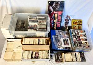 Huge Lot of Basketball Cards and Basketball Stars Book