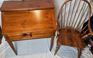 Ethan Allen Secretary Desk with Armchair