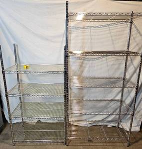 Two Metal RacksShelving Units