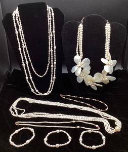 Collection of Freshwater Pearl Necklaces and Bracelets