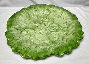 Fitz and Floyd Classics Cabbage Leaf Vegetable Serving Platter 15 x 15 x 1.5