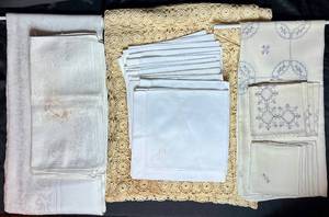Vintage Linens- Tablecloths, Napkins and Coasters