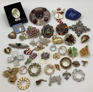 Large Collection of Brooches and Pins