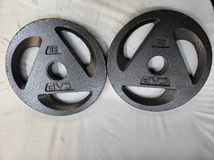 lot 16 image: Lot of Two 25Lb CAP 2-Inch Weight Plates ( Used, Excellent Condition)