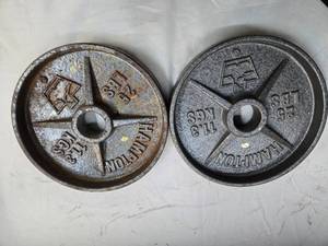 lot 21 image: Lot of Two 35LB 2-inch Hampton Weight Plates ( Used)