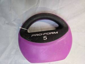 lot 80 image: 5lb Proform Kettlebell for your kids or old folks exercise)