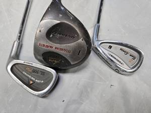 lot 97 image: Lot of 3 Golf Clubs ( See pictures)