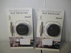 lot 21 image: Set of 2 Bluetooth Aux Receiver for Car, Portable 3.5mm Aux Bluetooth Car Adapter
