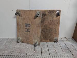 lot 9 image: 2 Heavy Duty Moving Dollies - 1.5 thick with base of 32x24