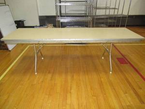 lot 50 image: 8 Foot Folding Table-Oak