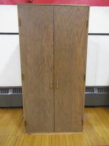 lot 57 image: Large Coat Cabinet w Cubbies-Oak