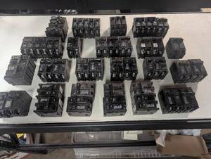 lot 70 image: Huge Lot of Mixed Electrical Breakers - 60amp-15amp (DualSingle)(49 Units total)