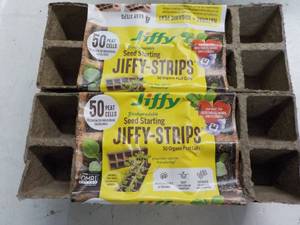lot 37 image: 100 ct Seed Starting Jiffy Strips O...