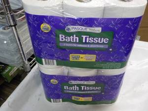 lot 62 image: 24 Rolls Pasque 2 Ply Bath Tissue...