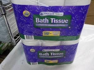 lot 65 image: 24 Rolls Pasque 2 Ply Bath Tissue...