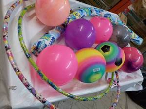 lot 95 image: Balls, Fun Hoops, and Water Toy...