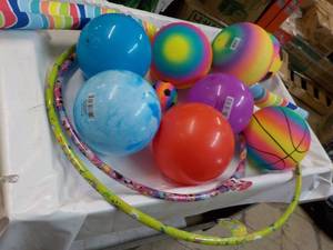 lot 97 image: Balls, Fun Hoops, and Water Toy...