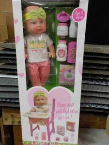 lot 104 image: Little Luv Doll and Highchair Gift ...