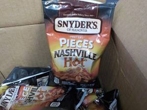 lot 182 image: Case of 2.25 oz bags Snyders Nashv...
