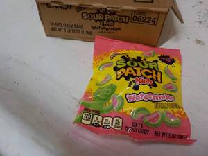 lot 228 image: 12ct Sour Patch Kids Watermelon Can...