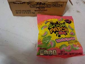 lot 229 image: 12ct Sour Patch Kids Watermelon Can...
