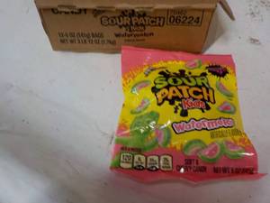 lot 230 image: 12ct Sour Patch Kids Watermelon Can...