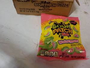 lot 231 image: 12ct Sour Patch Kids Watermelon Can...