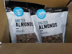 lot 244 image: 2 ct Happy Belly Salted Almonds 16 ...