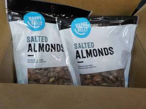 lot 245 image: 2 ct Happy Belly Salted Almonds 16 ...