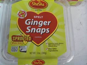 lot 254 image: 5 ct 12 oz pkgs ShaSha Spelt Ginger...