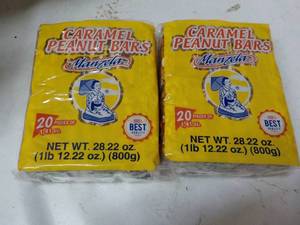 lot 295 image: 40 ct Manzela Caramel Peanut Bars...