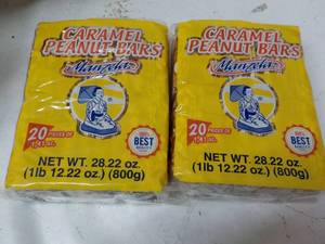 lot 298 image: 40 ct Manzela Caramel Peanut Bars...