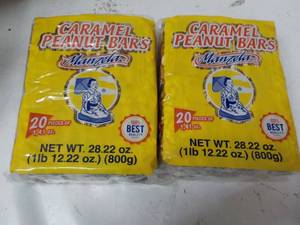lot 299 image: 40 ct Manzela Caramel Peanut Bars...