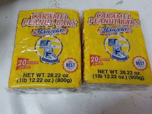 lot 302 image: 40 ct Manzela Caramel Peanut Bars...