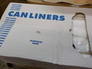 lot 321 image: Case of 250 Clear 33 Gallon Can Lin...