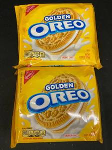 lot 11 image: BB - Oreo Golden Sandwich Cookies - 2 Packs, 13.29 oz Each