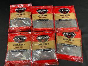 lot 20 image: KK - Set of 6 Jack Links Original Beef Jerky - 100% Beef