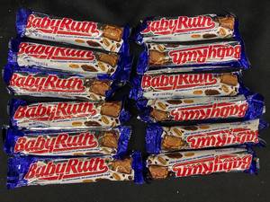 lot 59 image: E - Lot of 12 Baby Ruth Chocolate Bars - Best By July 2024