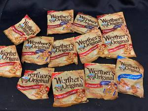 lot 84 image: S - Set of 12 Werthers Original Caramel Hard Candies - Including Sugar-Free Options