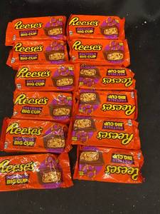 lot 102 image: U - Lot of 12 Reeses Pretzels Big Cups - King Size Milk Chocolate and Peanut Butter Treats