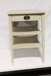 lot 24 image: Vintage Two-Tier Side Table with Drawer