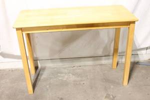 lot 48 image: Rectangular Wooden Table with Sturdy Legs - 60x28 inches