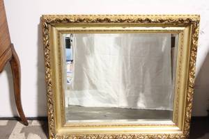 lot A-76 image: Vintage Ornate Framed Mirror with Intricate Detailing