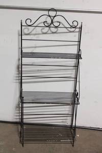 lot 86 image: Vintage Metal Display Rack with Decorative Scrollwork