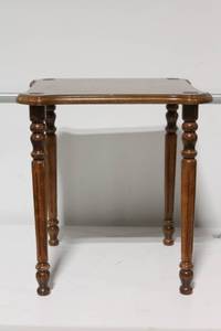 lot 109 image: Vintage Wooden Side Table with Decorative Top